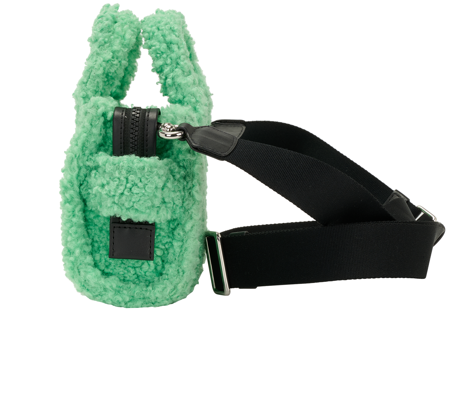 Small Teddy Tote, &pound;80, Handbags, Green, Polyester, Bottom view